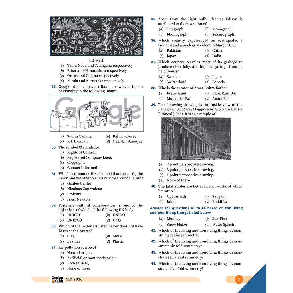 Design & Architecture 25 Previous Years' Solved Papers (2015 - 2024) NIFT, NID, UCEED