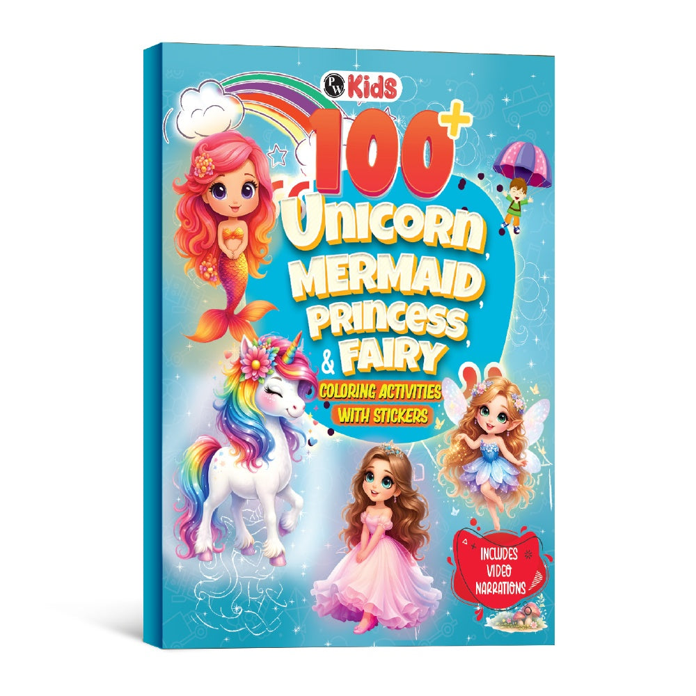 100+ Unicorn, Mermaid and Fairy Activities for kids with Stickers, Coloring & Video narrations
