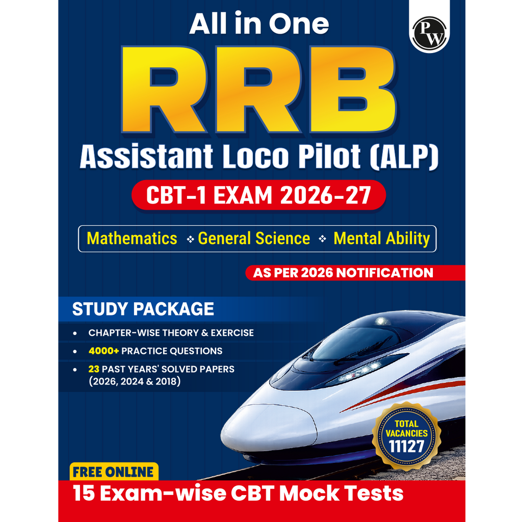All in one RRB Assistant Loco Pilot (ALP) CBT-1 Book 2026 | Chapterwise Theory and Exercises | 20 Previous Solved Papers 2026, 2024 & 2018 (PYQs) and 15 Online CBT Tests
