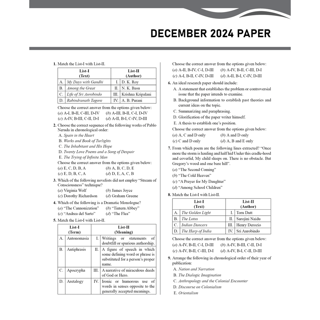 PW UGC-NET English Literature PYQ 11 Years (2014-2024)|Latest December Session Paper Covered|Chapterwise and Yearwise Previous Year Solved Papers For Phd Entrance, SET, GATE, CUET UG & PG