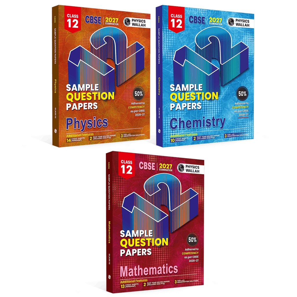 CBSE 12 Sample Question Papers Class 12 Physics, Chemistry & Maths Combo Set of 3 Books For 2027 Board Exam (New Pattern) | 2026 Solved Paper with Stepwise Marking