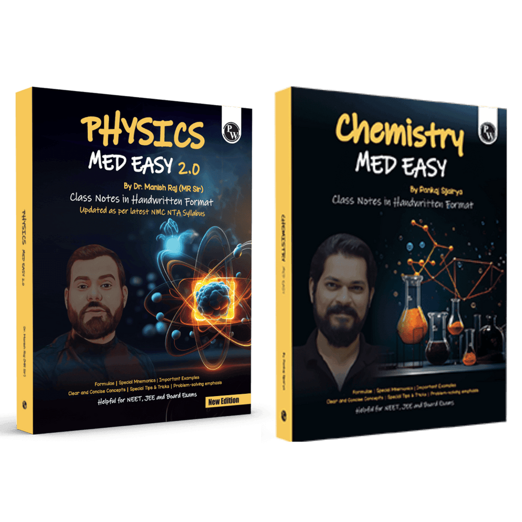 Physics, Chemistry Med Easy | Notes, Formulas, Tips & Tricks for NEET/JEE & Board Exams | MR Sir, Pankaj Sir Handwritten Notes Combo Set of 2