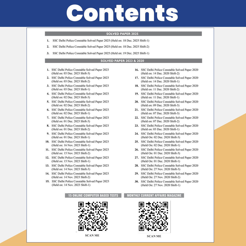 SSC Delhi Police Constable Book 2026 | 33 Yearwise Previous Year Solved Papers PYQs | 3300 PYQ Questions with Solutions & 15 Practice Sets English Edition