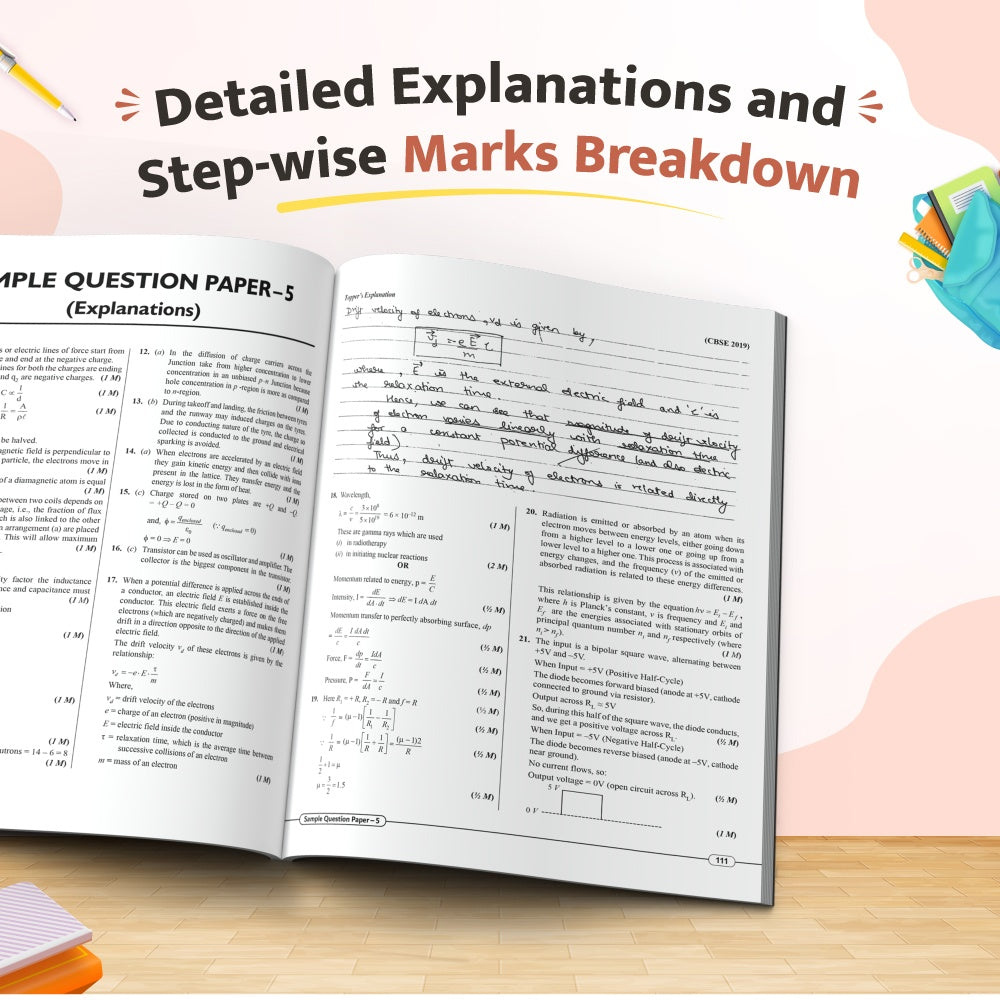 CBSE 12 Sample Question Papers Class 12 Physics For 2027 Board Exam (New Pattern) | 2026 Solved Paper, Chapterwise Mind Maps, Stepwise Marking