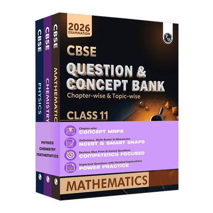 CBSE Question & Concept Bank (QCB) Class 11 Physics, Chemistry, Mathematics Combo Set of 3 Books Chapterwise & Topicwise Solved Questions For 2026 Exams