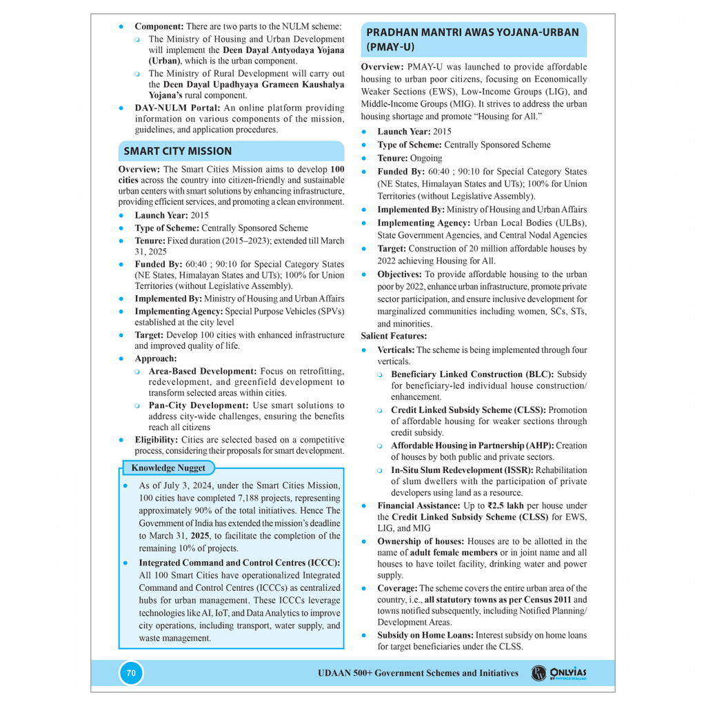 UPSC UDAAN 500+ (Prelims Wallah Current) Government Schemes and Initiatives | 500 Days Current Affairs Revision Booklet l For UPSC Civil Services Prelims Exam 2025