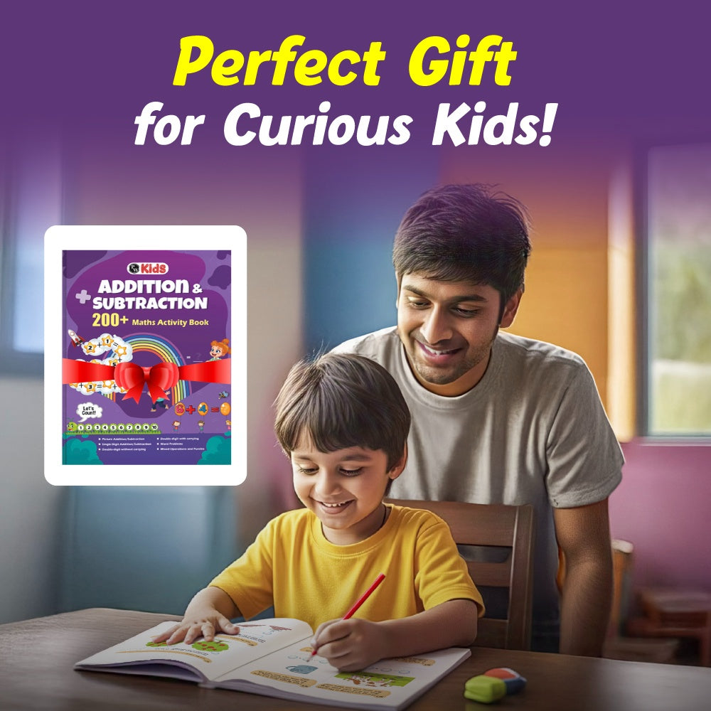 200+ Addition & Subtraction Maths Activity book for 3 to 6 Years Old | Free 300+ Worksheets, Activities and Parenting Tips | Addition Subtraction Practice Book, Word Problems & Puzzles