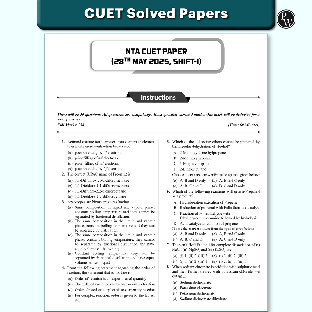 CUET (UG) Chemistry Chapterwise & Topicwise Question Bank for 2026 Exam | Theory & Exercise with Past Year Questions (2025-2022) PYQ and Mock Tests
