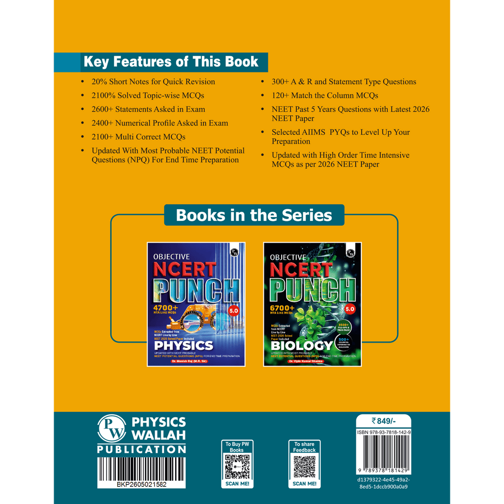 PW Objective NCERT Punch 5.0 Chemistry For NEET 2027 By Pankaj Sijairya l Updated with Most Probable NEET Potential Questions (NPQ) For End Time Preparation