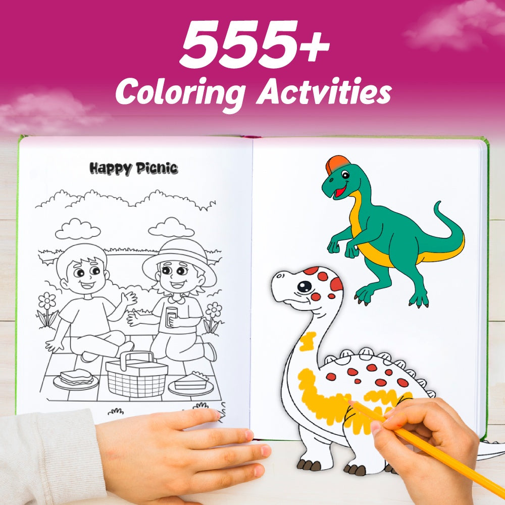 555 Coloring Book for Kids 2 to 5 Years | 30 + Themes for Crayons, Pencil, Coloring, Painting, Sketch Book & Drawing Book | Jumbo Colouring Book, Screen Free Activities & Thoughtful Gifts for Kids