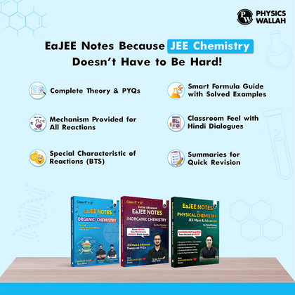 EaJEE Handwritten Notes For Organic, Inorganic, Physical Chemistry Combo Set of 3 Books For JEE Main & Advanced | Chapterwise and Topicwise Notes | Handpicked Practice Questions & PYQs