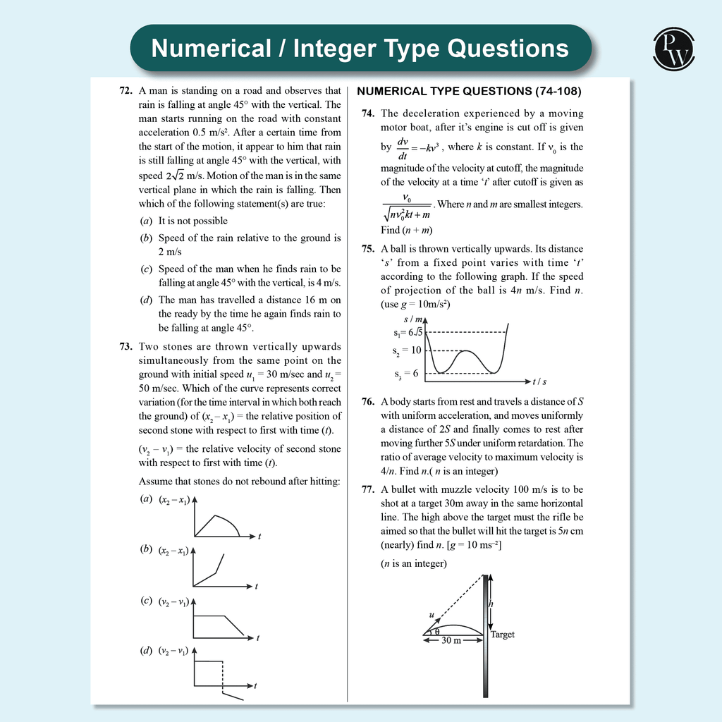 Absolute JEE Advanced Physics 2500+ Questions with Formula Sheet Latest Solved Paper and 3 Mock Tests | Covering All JEE Advanced Question Typology