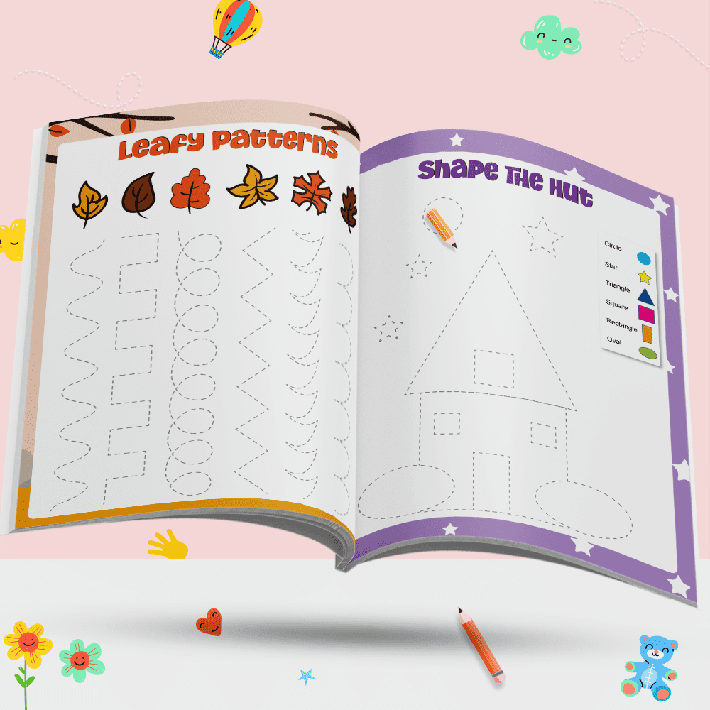 Kids 100+ Copy Coloring Activity Book l Copy Coloring Books for Children Ages 1, 2, 3, 4, 5 Years