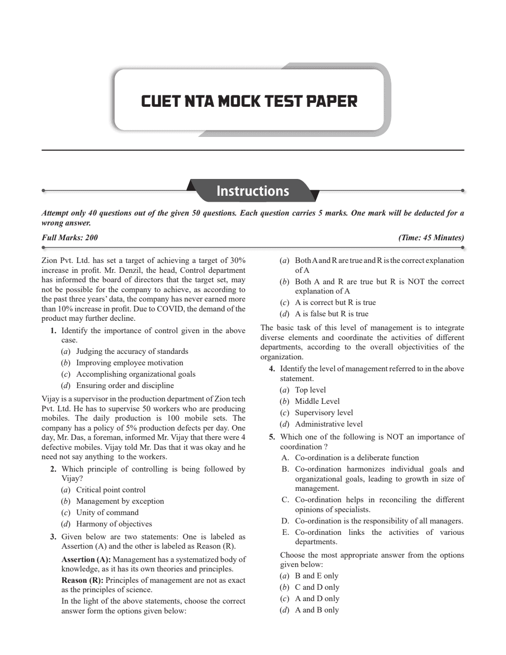 CUET (UG) Business Studies Chapterwise & Topicwise Question Bank (2023- 2024) with Complete NCERT Crux, CUET PYQs (2022-2023) Past Year Questions and Mock Test I For Central Universities Entrance Test 2024-2nd edition