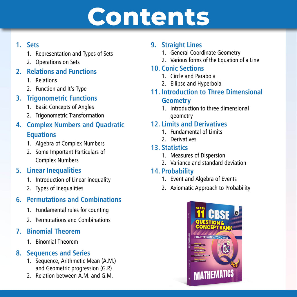 PW CBSE Class 11 Question & Concept Bank (QCB) Mathematics Chapter-wclass 11 maths question bankise and Topic-wise Solved Questions For 2027 Exams with Competency Based Question