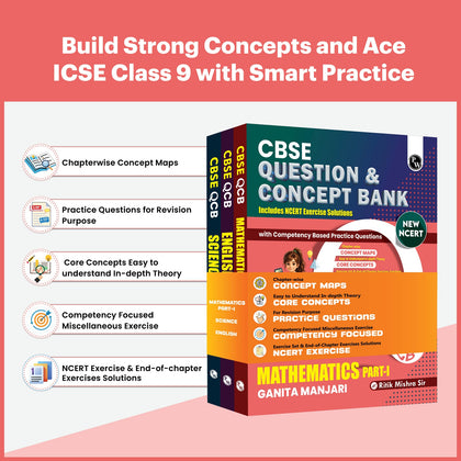 PW CBSE Class 9 New NCERT 2026-27 Science (Exploration), Maths Part 1(Ganita Manjari) and English R1 (Kaveri) Combo Set of 3 Books with Competency Based Practice Questions