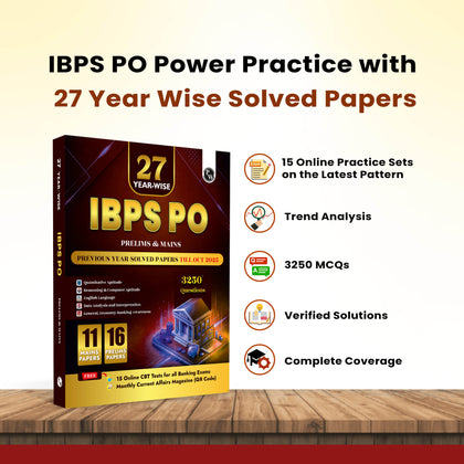 PW IBPS PO PYQ - 27 Year-wise Prelims & Mains Previous Year Solved Papers Till Oct 2025 with 15 Online CBT Tests for Exam 2026-27 | 3250 PYQs | English Edition