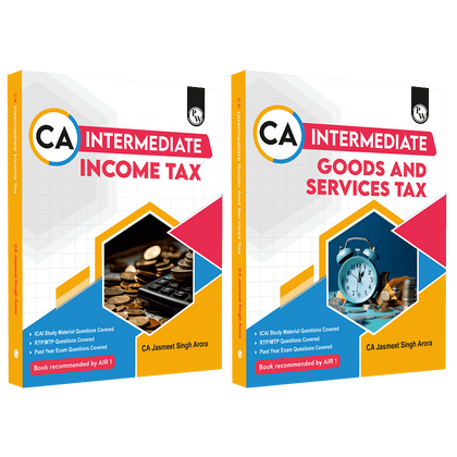 CA Intermediate Group 1 Income Tax and Goods & Services Tax Combo Set of 2 Books By CA Jasmeet Singh | Covering Theory, Exercises and PYQs | Latest Syllabus For January 2026 Exams