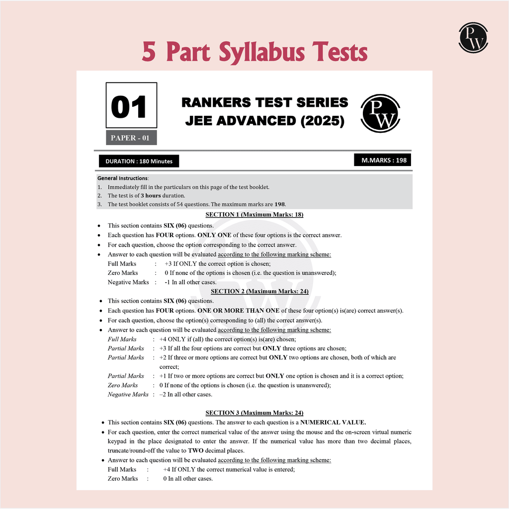 JEE Advanced Rankers Test Series 2025 As Per Latest Exam Pattern | 10 Mock Test (5 Paper I + 5 Paper II) | Elaborated Solutions with College Cutoff and Past year Paper Analysis