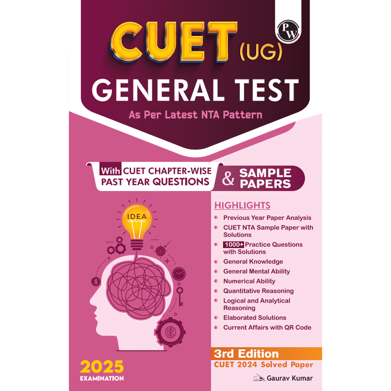 CUET (UG) General Test 2025 Chapterwise & Topicwise Question Bank with Past Year Questions and Mock Test