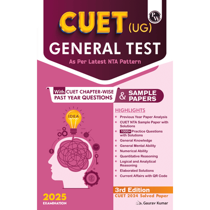 CUET (UG) General Test 2025 Chapterwise & Topicwise Question Bank with Past Year Questions and Mock Test