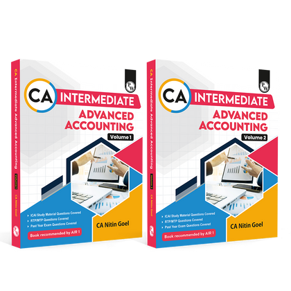CA Intermediate Advanced Accounting Vol 1 & 2 By CA Nitin Goel Combo Set of 2 Books For May 2027 Exams | Covering Theory, Exercises and Previous Years Questions & Solutions