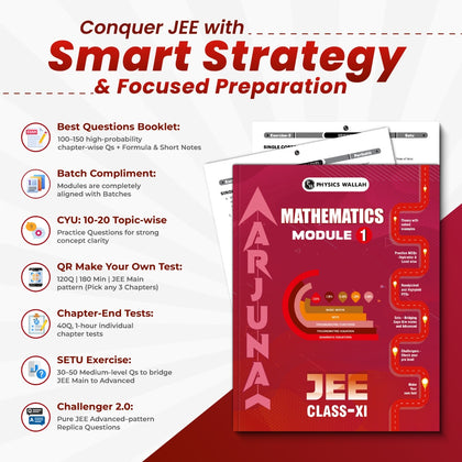 PW Arjuna For JEE Main & Advanced Class 11 Mathematics Modules with Solutions Combo Set of 5 Books (2026 Edition)