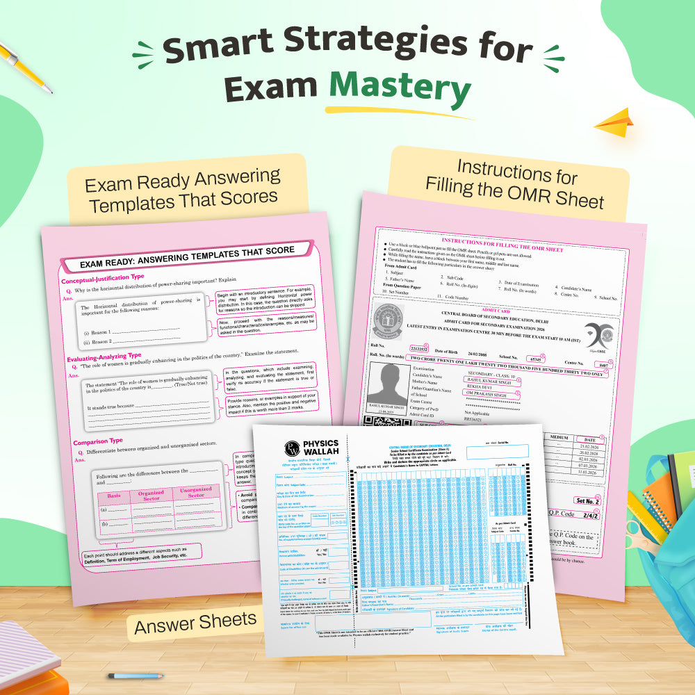 PW CBSE 15 Sample Question Papers Class 10 Social Science For 2027 Board Exam (New Pattern) | CBSE Like Question Booklet and Answer Sheets, Marking Stickers, Mind Maps, Most Probable Questions