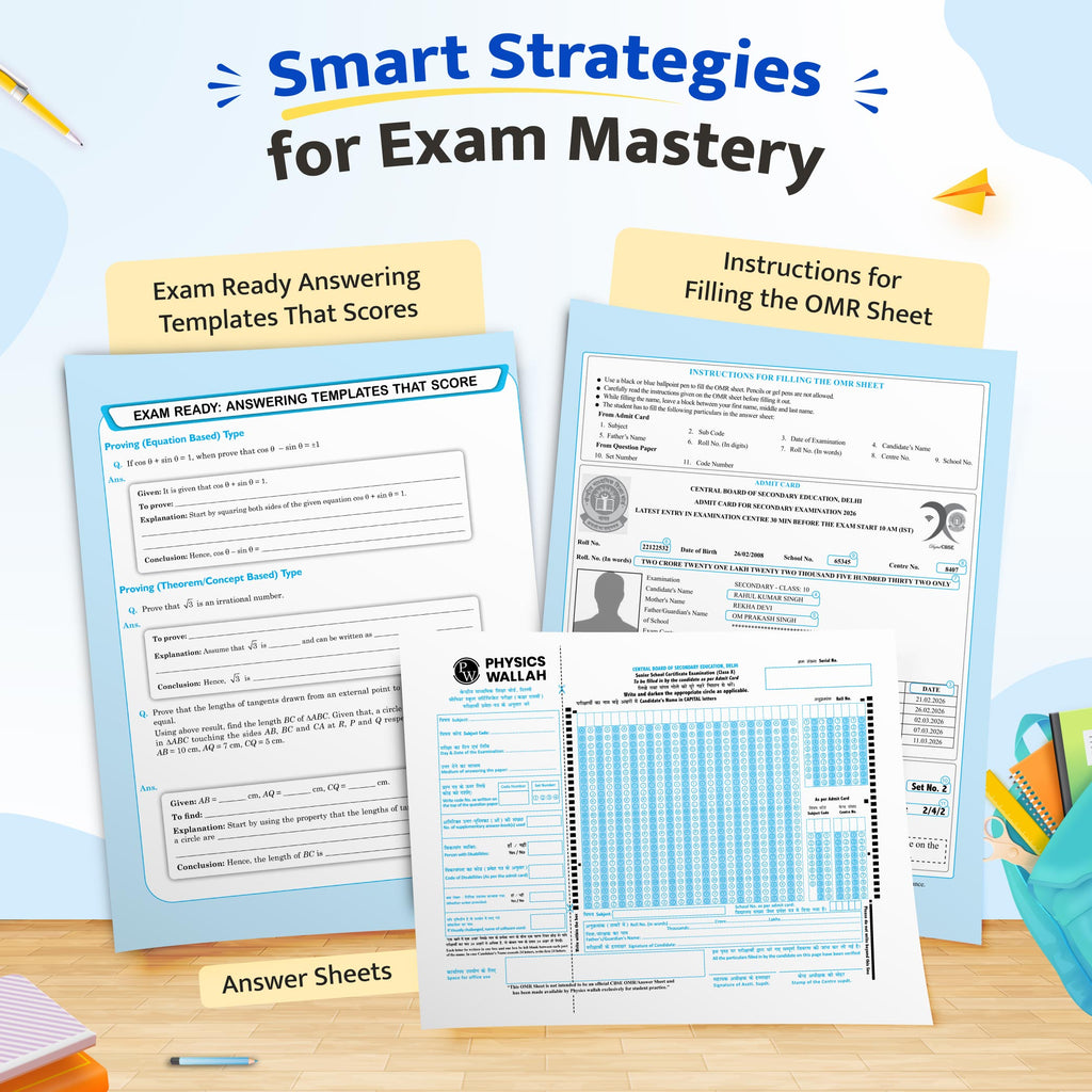 PW CBSE 15 Sample Question Papers Class 10 Science For 2027 Board Exam (New Pattern) | CBSE Like Question Booklet and Answer Sheets, Marking Stickers, Mind Maps, Most Probable Questions